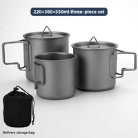 Ventes d'usine Grande capacité 200ml-750ml Tasses en céramique Titane pur Double couche Bureau et Camping en plein air Ensemble pour usage domestique