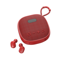 2024 nuevo gancho Altavoz Bluetooth con auriculares TWS redondo Mini asistente de voz negro gran oferta molde privado UE EE. UU. Gran oferta