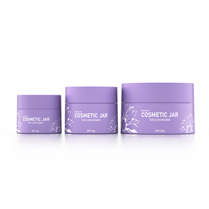 Wholesale Empty Cosmetic Containers Plastic Cream Jar 5g 15g 20g 30g 50g Purple Plastic Jars For Cosmetics