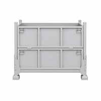 Conteneur de stockage pliable sur mesure en fil d'acier pour le recyclage des déchets, équipement logistique d'entrepôt, fournisseur OEM ODM