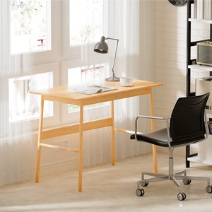 Modern minimalist bamboo furniture, suitable for home office, study, vanity, workstation, writing, and <b>computer</b> <b>desk</b>. - Product Image 2