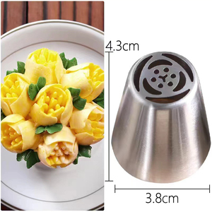 Accessoires de cuisson Outils Décoration de gâteau en acier inoxydable Sac à pâtisserie Buse de pulvérisation embouts de tuyauterie - Product Image 5
