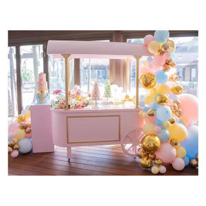 Fournitures de mariage, décoration de <span class=keywords><strong>bar</strong></span> à bonbons de mariage, présentoir de gâteau de bonbons, chariot de bonbons blancs de mariage - Product Image 2