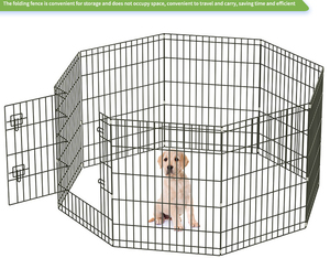 <span class=keywords><strong>Cage</strong></span> en métal pliable simple pour animaux de compagnie, clôture pour lapins, poulets, canards, petits chiens de taille moyenne - Product Image 2