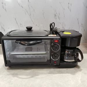 Estación de Desayuno 3 en 1 de Alta Calidad, Horno Tostador, Cafetera, <span class=keywords><strong>Sandwichera</strong></span> Eléctrica con Enchufe Estadounidense y Revestimiento Antiadherente <span class=keywords><strong>para</strong></span> el Hogar y Hoteles - Product Image 5