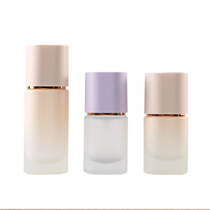 Venta al por mayor de botellas de perfume de vidrio esmerilado con bomba de 30 ml y 15 ml, color piel, fabricadas en China. - Product Image 5