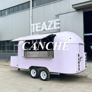 Camion de restauration rapide de haute qualité pour la vente de pizzas BBQ, chariot de cuisine de rue pour hot-dogs, remorque alimentaire mobile - Product Image 1