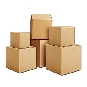 正方形のカートン卸売宅配便箱クラフト紙カスタムボックス紙箱
