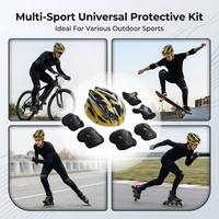 Ensemble de protection pour adultes et enfants, coque en PP, coussinets en coton perlé avec casque en PC EPS, tailles XS S M L pour le roller, le cyclisme et les sports