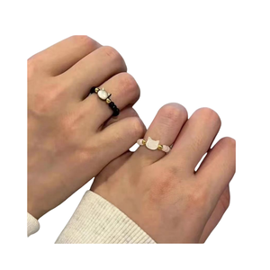 Chat meilleur ami anneau Instagram étudiant niche niveau d'apparence avancé fille cadeau Anneaux - Product Image 1