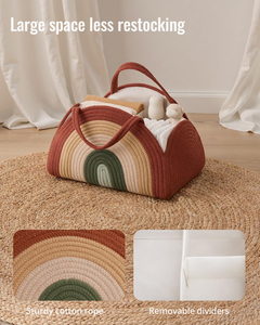 KUYUE-Panier pliant en corde tissé pour bébés, organisateur de couches pour nouveau-nés, garçons et filles - Product Image 4