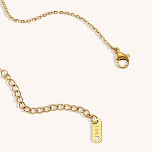 Dingran, nueva moda, collar con colgante de estrella de luna de concha Natural, joyería de acero inoxidable chapada en oro de 18K, collar delicado - Product Image 6