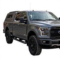 Auvent de camionnette manuel en acier au manganèse - Deux fenêtres coulissantes latérales étanches avec verrouillage pour Ford F-150 6,5 pieds