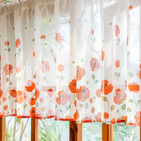 Rideaux courts occultants en tulle de qualité supérieure, rideaux courts à motifs floraux pour chambre à coucher, rideaux courts pour fenêtre de chambre