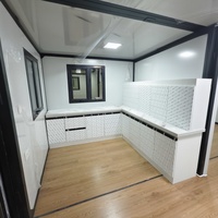 Kits de maisons préfabriquées en conteneurs extensibles à faible coût, paquet complet, écologiques, en acier, durée de vie de 25 ans