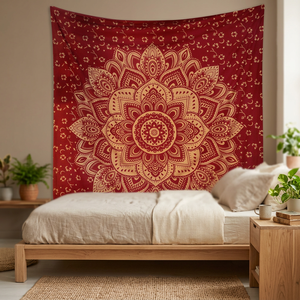 Hippie Ombre Mandala Bohemian Intricate Indian <b>Tapestry</b> Wall Hanging Decorative Bedspread for Bedroom Dorm Room Living Room and - Product Image 2