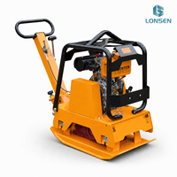 Compacteur à plaque vibrante réversible diesel 160 kg, machine de compactage robuste pour sols, sable et gravier