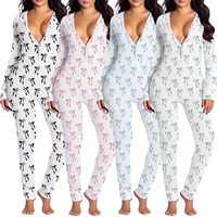 Setelan Piyama Wanita Ukuran Besar OEM Spandex Katun Bambu dengan Logo Kustom Merek Butik Pakaian Tidur Romper untuk Wanita Jumper