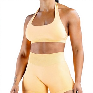 Nuevo Sujetador Deportivo Sin Costuras Estilo Halter YIYI para Mujer, Soporte Medio, Tejido Transpirable <span class=keywords><strong>de</strong></span> Spandex/Nylon para <span class=keywords><strong>Yoga</strong></span> y Actividades al Aire Libre - Product Image 1