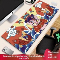Tapis de bureau pour ordinateur de jeu rectangulaire en plastique extra large, bords épaissis, design anime, personnalisable LZ_4_3