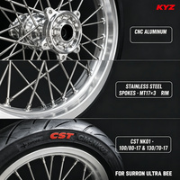 Ensemble de roues de 17 pouces 17 X 2.15 17 X 3.0 Jantes en aluminium anodisé CNC 100 80 17 130 70 17 Sur-Ron Light Bee 2 Motocross tout-terrain