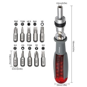 Fo 9005x Multi Angle Ratchet Screwdriver Set Alloy Steel Magnetic Bits For Diy Repair Tools - Product Image 2