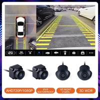 Système de caméra de voiture panoramique 360° avec vue d'oiseau 3D, affichage en direct sur écran pour autoradio Android