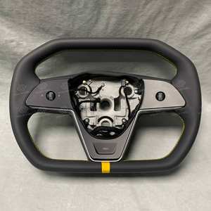 Volant à empiècement de style Cybertruck pour Tesla Model X/S-Design hexagonal futuriste, remplacement à ajustement direct et option chauffante - Product Image 5