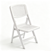 Chaise pliante en plastique pour banquet de mariage, texture rotin, chaise portable pour événements, idéale pour les mariages en jardin et la mise en scène des lieux de réception