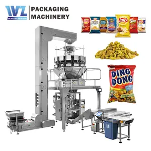 Máquina automática de pesaje de alimentos, embalaje para patatas fritas, Chips de plátano y palomitas de maíz