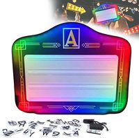 Tablero de letras del alfabeto DIY de acrílico OEM, señal de mensaje de pantalla VIP, presentador de botella LED luminoso con logotipo personalizado para club nocturno