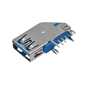 Prise USB 3.0 Type-A femelle à angle droit, montage latéral horizontal, type SMT, conception sans bride pour applications de charge - Product Image 2