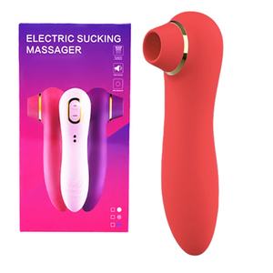 Bertenaga <span class=keywords><strong>Vibrator</strong></span> klitoris wanita Dildo 10x6 silikon lunak magnetis USB frekuensi mainan seks merah untuk wanita pengisap klitoris - Product Image 1