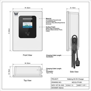 Wattzing-7-40kW DC EV สถานีชาร์จ CCS ระดับการค้า2 32A IP65 AC ที่บ้านใหม่ที่ชาร์จ <span class=keywords><strong>DLB</strong></span> อุปกรณ์เสริม - Product Image 3