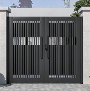 Porte battante en aluminium gris minimaliste, technologie durable, automatisation de la chaîne de production, fabrication chinoise de style d'Asie <span class=keywords><strong>centrale</strong></span> - Product Image 1