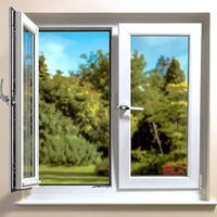 Ventana de imagen moderna Ventana de vidrio UPVC fija con aislamiento acústico y ventana fija de luz natural