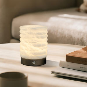 Verstelbare Helderheid Natuurlijk Albast Marmeren Tafellamp Nachtlampje Met Korreltextuur Oplaadbare Zijdelingse Tafellamp - Product Image 4