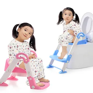 Tabouret de toilette en plastique pour enfants, chaise pot d'entraînement portable et pliable, siège d'entraînement avec échelle de toilette pour bébé, 1 pièce