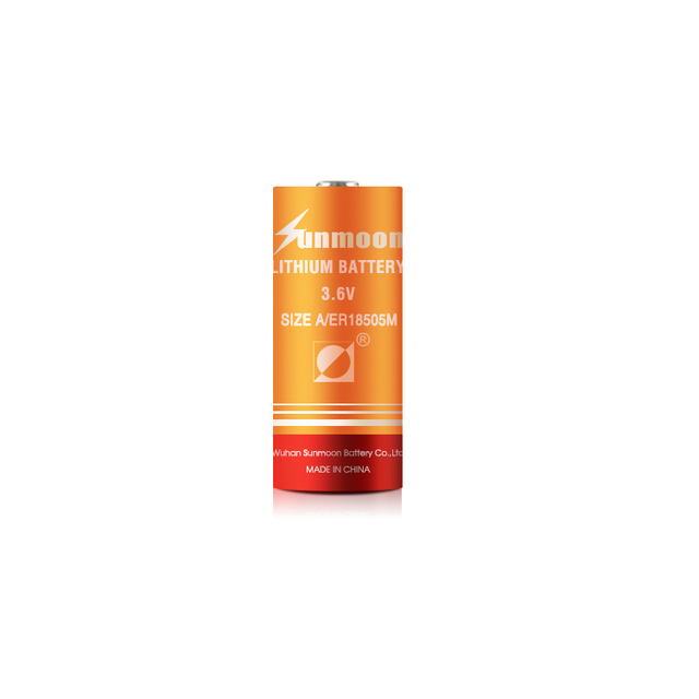 Size a ER18505M 3.6V 3200mAh Lithium Thionyl Chloride (Li-SOCl2) Battery Spiral Type for Toys Lot Security Storage Tracking
