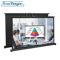 TouYinger Écran de table en fibre de verre 50 pouces 16:9 MD04 Mini projecteur LED mural électrique portable facile à transporter Garantie 1 an