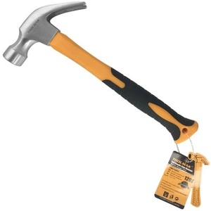 Soft-Grip Claw <b>Hammer</b> 340g With Steel Head And Yellow Black Handle For General Use - Product Image 2