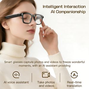 Lunettes Intelligentes 8MP avec Caméra <span class=keywords><strong>PRO</strong></span>, Flash LED, Assistant Vocal, Traduction, Vidéo HD 1080P, Étanchéité IP65, Recharge Type-C - Product Image 2