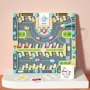 Jouet éducatif Montessori pour bébé, éco-responsable, labyrinthe de couleurs 3D, tableau d'activités, espace de stationnement, cadeau éducatif pour les garçons et les filles - Product Image 4