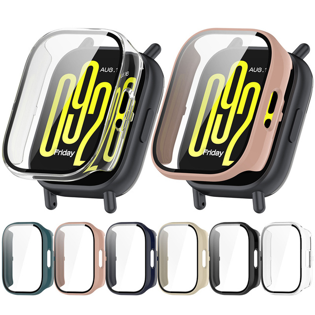 Tempered Glass Case for Redmi Watch 5 Active Smart Watch Full Cover Screen Protector for Redmi Watch5 Lite for Xiaomi Watch case