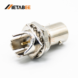 Connecteur BNC femelle 75 Ohm droit à montage sur bord de circuit imprimé, interface panneau 16 mm pour systèmes de diffusion UltraHD 12G-SDI - Product Image 4