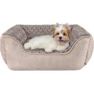 Großhandel Luxus Samt Hunde bett Tier muster für kleine mittelgroße Haustiere Modern Style PP Material OEM begrüßt - Product Image 4