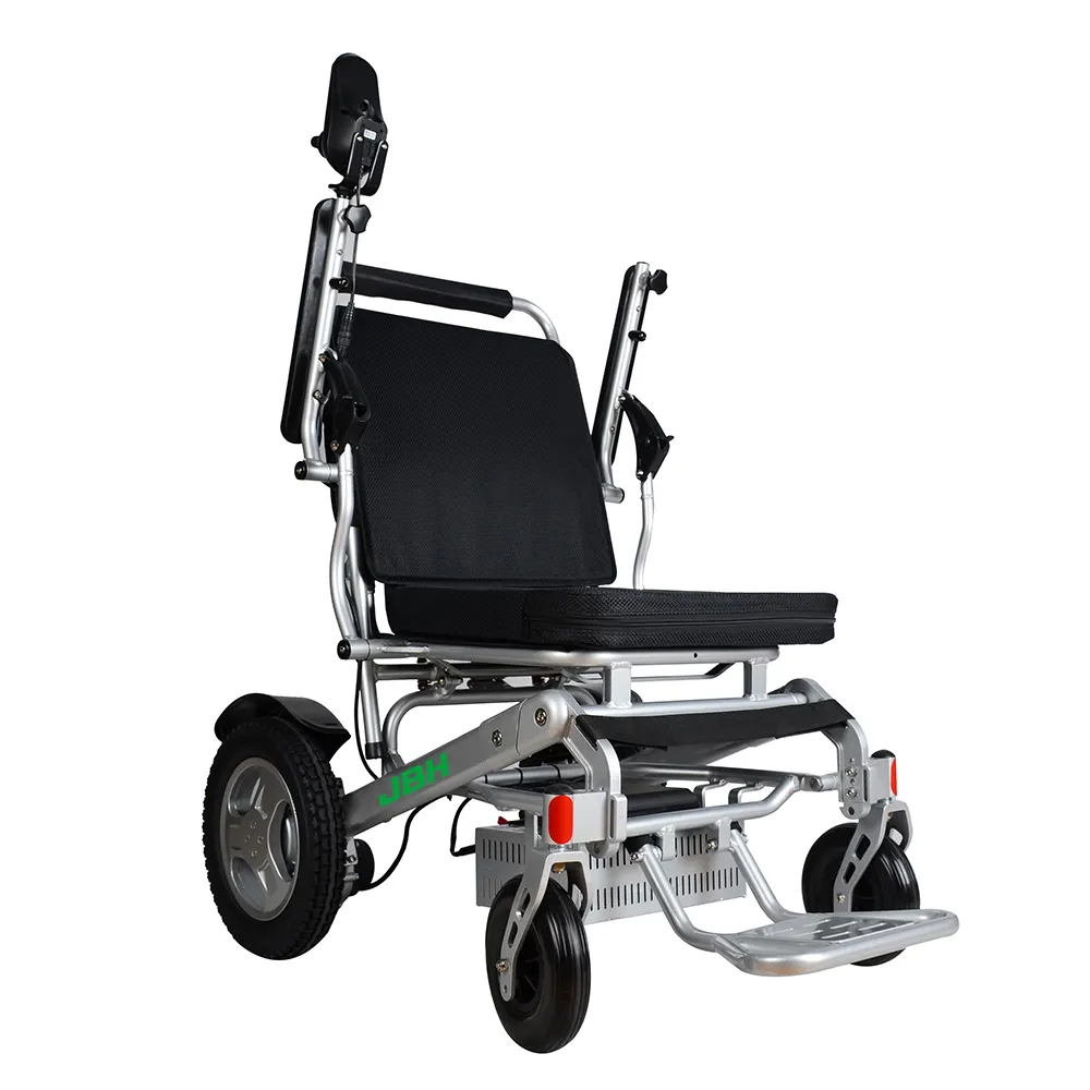 JBH D10 مريحة محرك المحمولة و مصباح قابل للطي handcycle الكهربائية كرسي متحرك