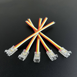 Wholesale 3 Pin Solderless COB LED <b>Strip</b> Connector Dual Color Low Voltage PC Material Corner Splice Adapter for 8mm 10mm No Dark - Product Image 3