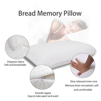 Oreiller de couchage en mousse à mémoire de forme cervicale réglable avec housse en Polyester
