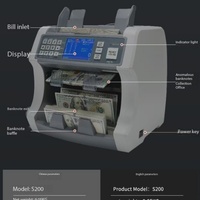 Compteur de billets de banque S200 de haute qualité avec reconnaissance automatique, vente en gros, compteur de billets de banque à 2 CIS